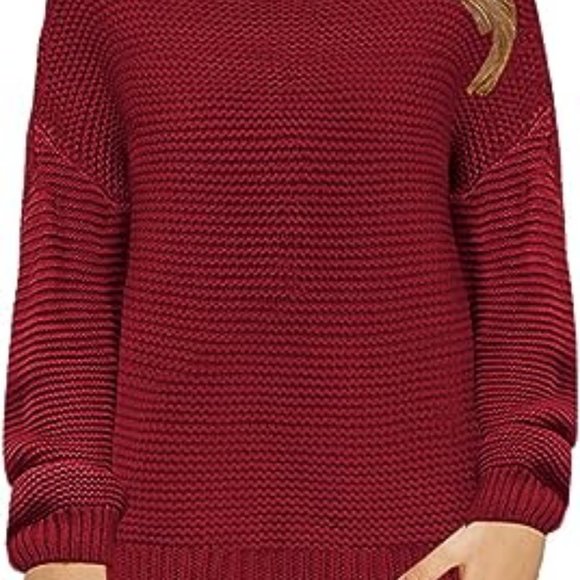 Girls Turtleneck Sweaters Kids Long Sleeve Chunky Knit Pullover Sweater - Picture 2 of 5